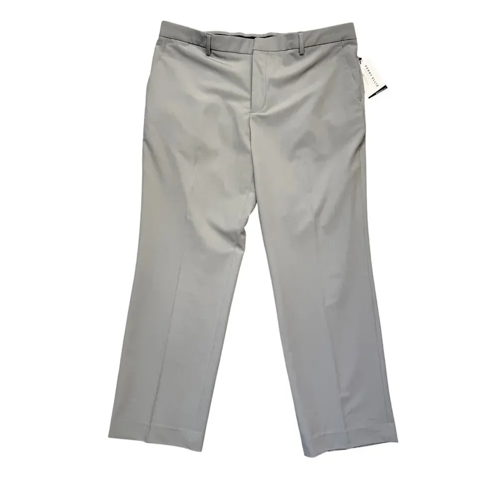 Perry Ellis Portfolio Men's Modern-Fit Stretch Pants Chiseled Stone 38x29 $95